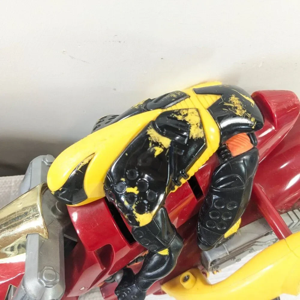 Vintage Kenner Ricochet stunt cycle motorcyle RC CAR XRC red yellow FOR PARTS‎